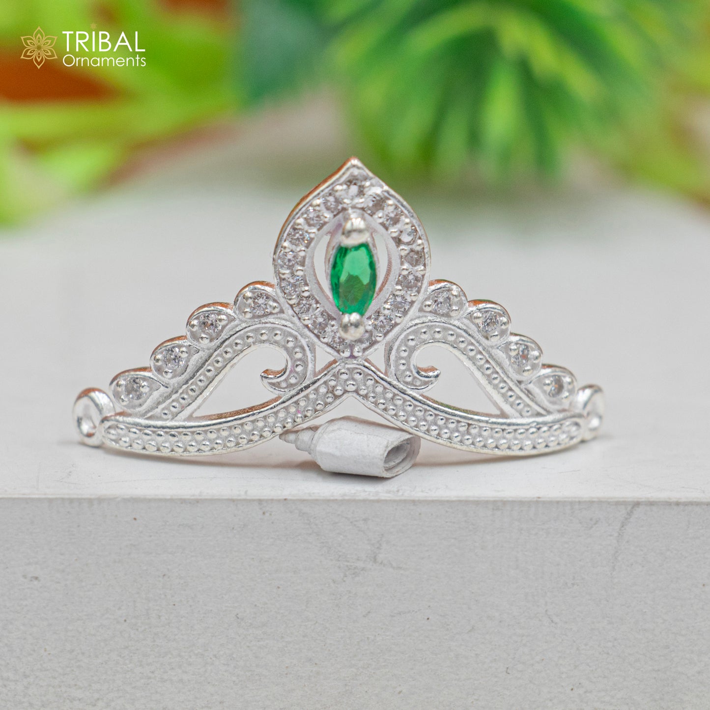 925 sterling silver handmade lord baby Krishna Mukut, amazing Laddu Gopala, crawling Krishna crown head jewelry sm44 - TRIBAL ORNAMENTS