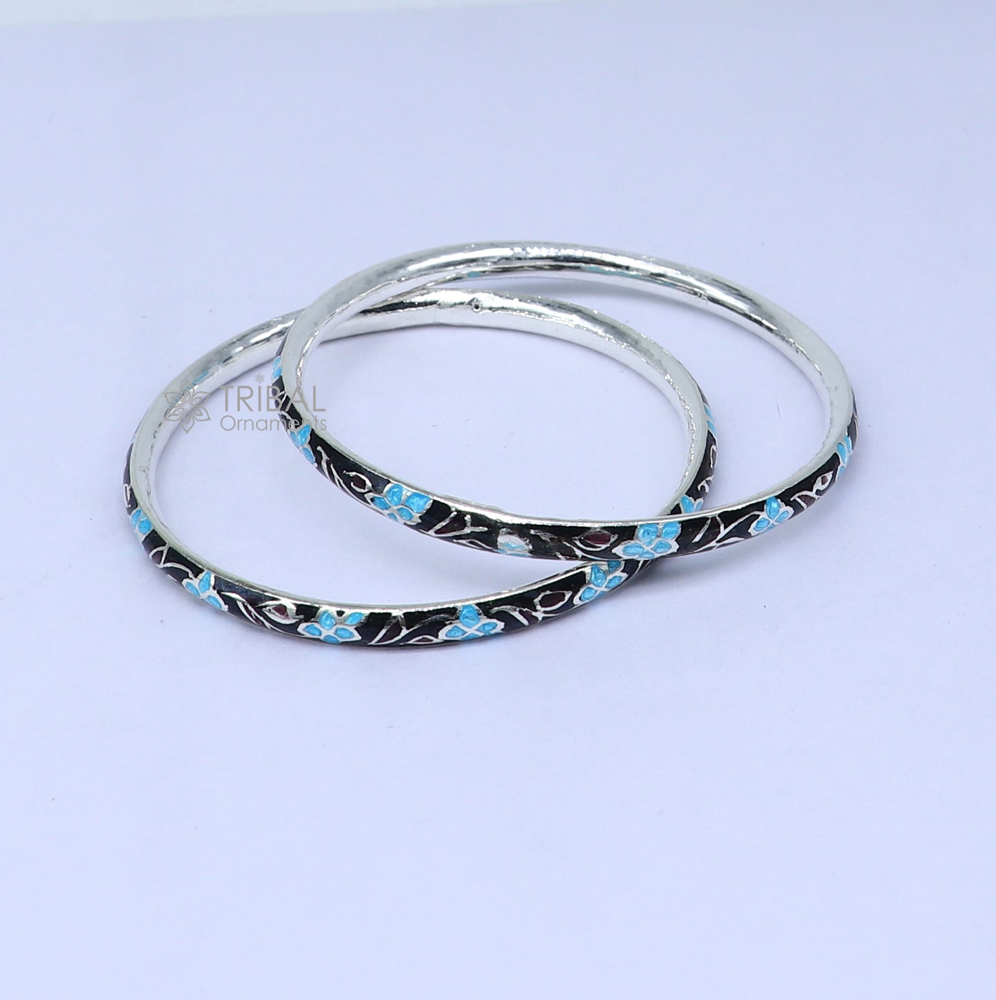 925 sterling meenakari  work designer bangle bracelet pure silver gifting jewelry, brides made bangles ba437