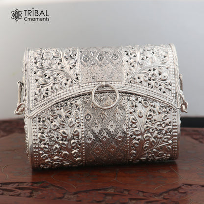 925 Sterling silver handmade hand bag/ purse /shoulder bag/Women Clutches bag003
