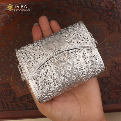 925 Sterling silver handmade hand bag/ purse /shoulder bag/Women Clutches bag003