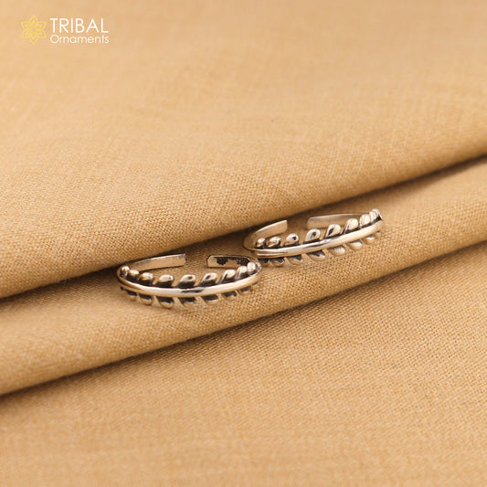 Pure 92.5 sterling silver customized design small toe ring handmade brides stylish tribal jewelry collection from inida ytr12