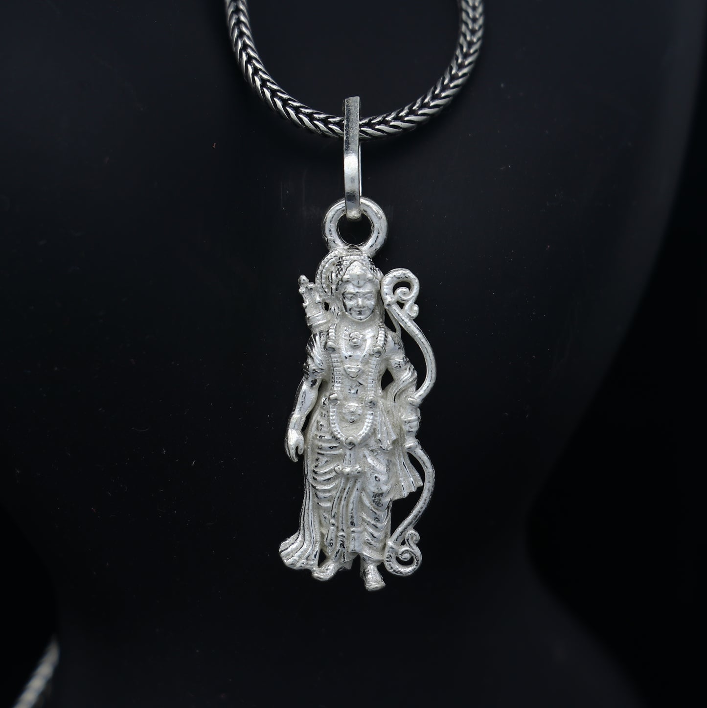 925 sterling silver gold polished Lordjai Shree Ram divine pendant nsp922