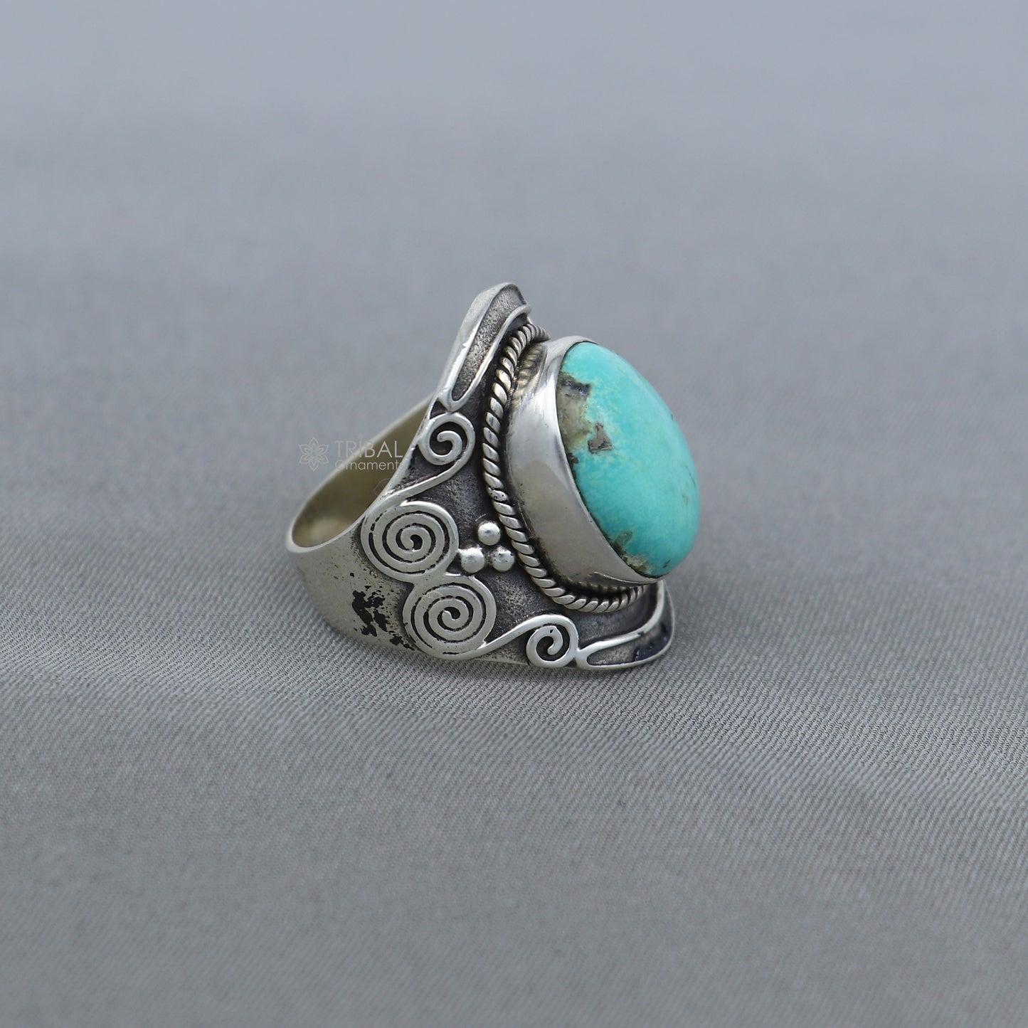 925 sterling silver turquoise stone ring Jewelry sr717