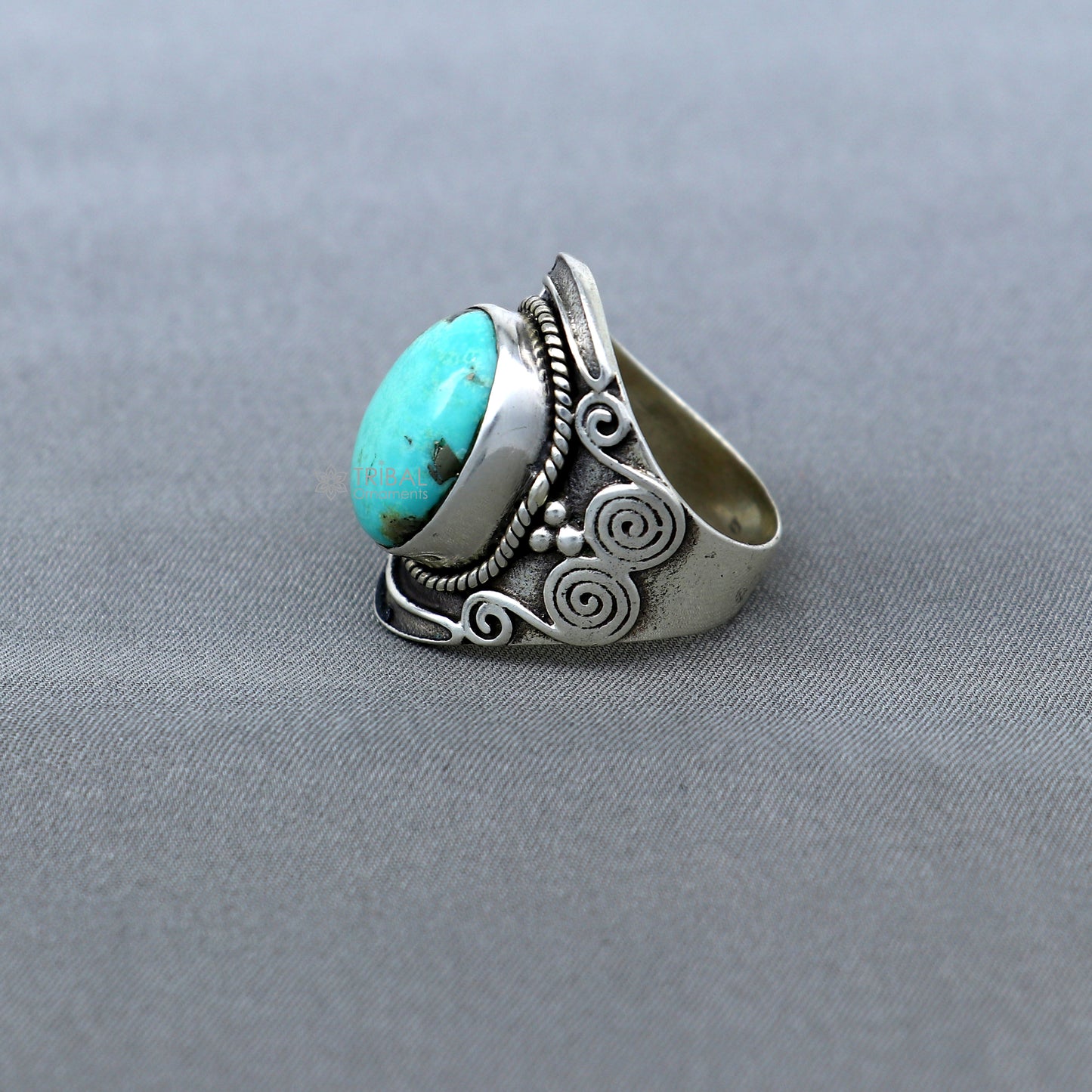 925 sterling silver turquoise stone ring Jewelry sr717