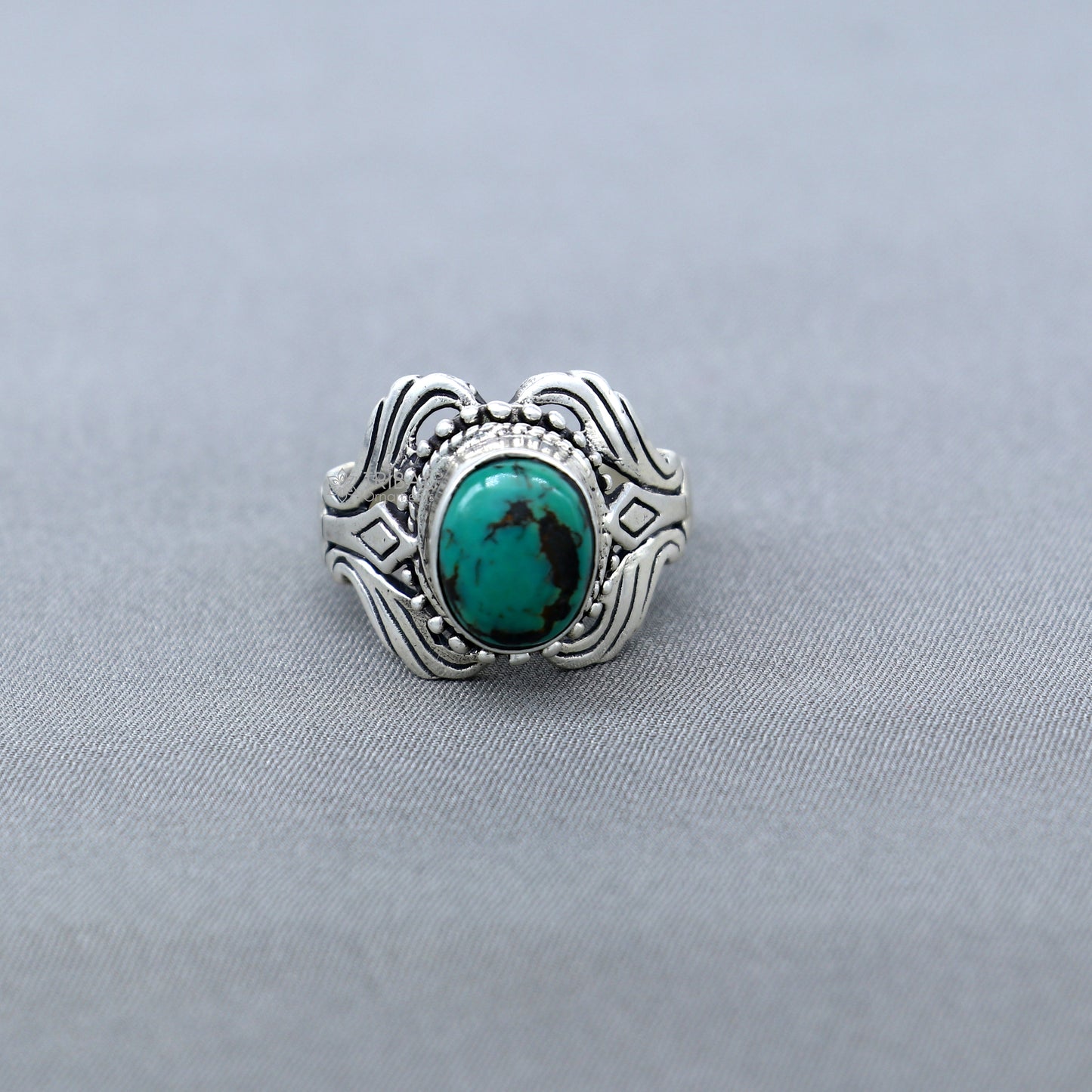 925 sterling silver turquoise stone ring Jewelry sr720