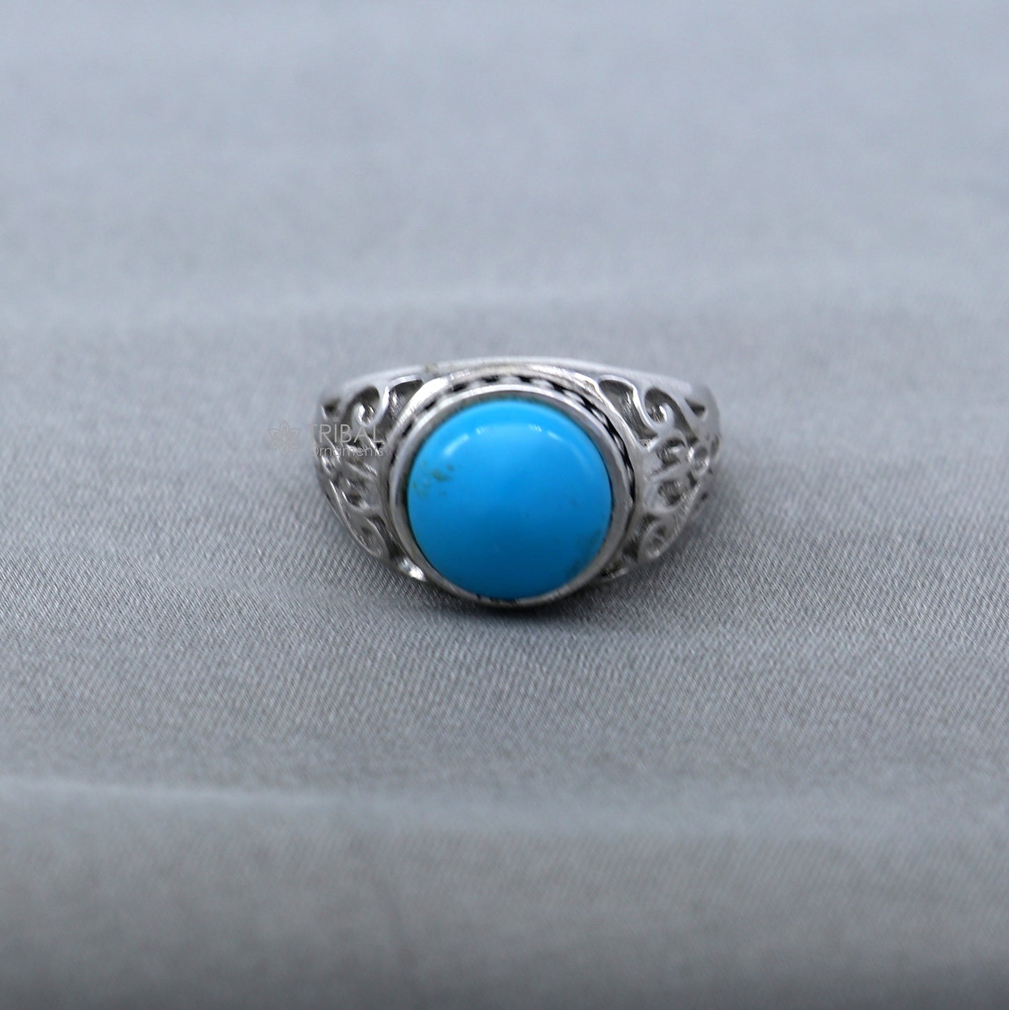 925 sterling silver blue  stone ring Jewelry sr721