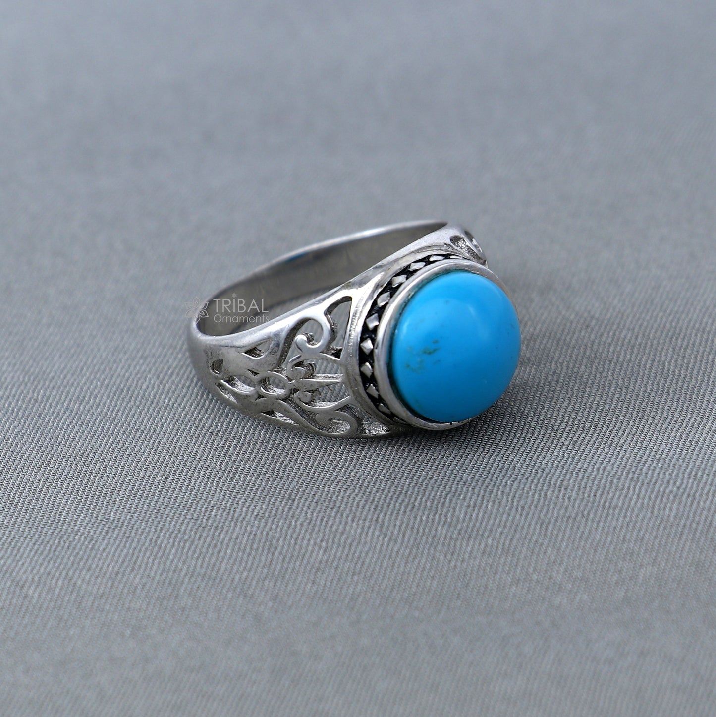 925 sterling silver blue  stone ring Jewelry sr721