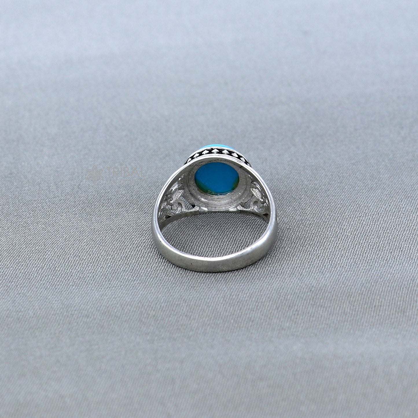 925 sterling silver blue  stone ring Jewelry sr721