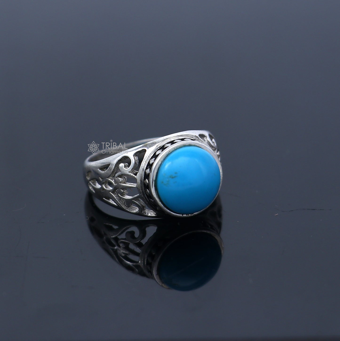 925 sterling silver blue  stone ring Jewelry sr721