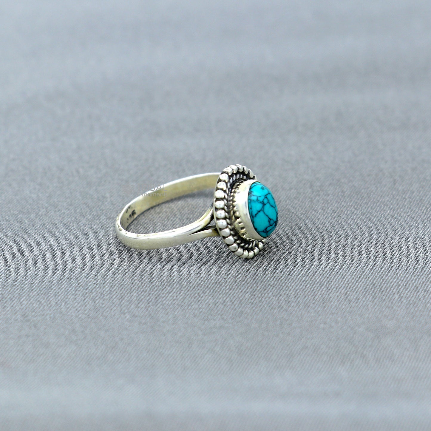 925 sterling silver turquoise stone ring Jewelry sr727