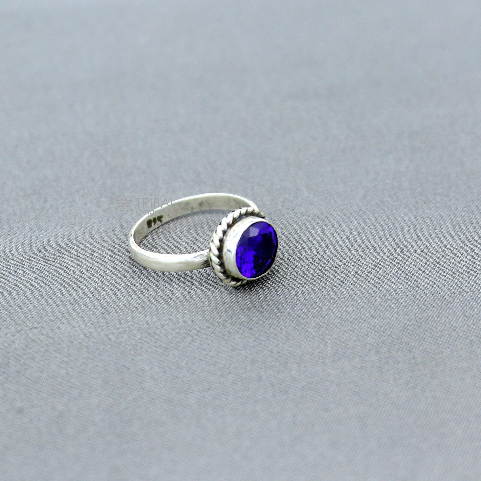 925 sterling silver purple colour stone ring Jewelry sr728 - TRIBAL ORNAMENTS