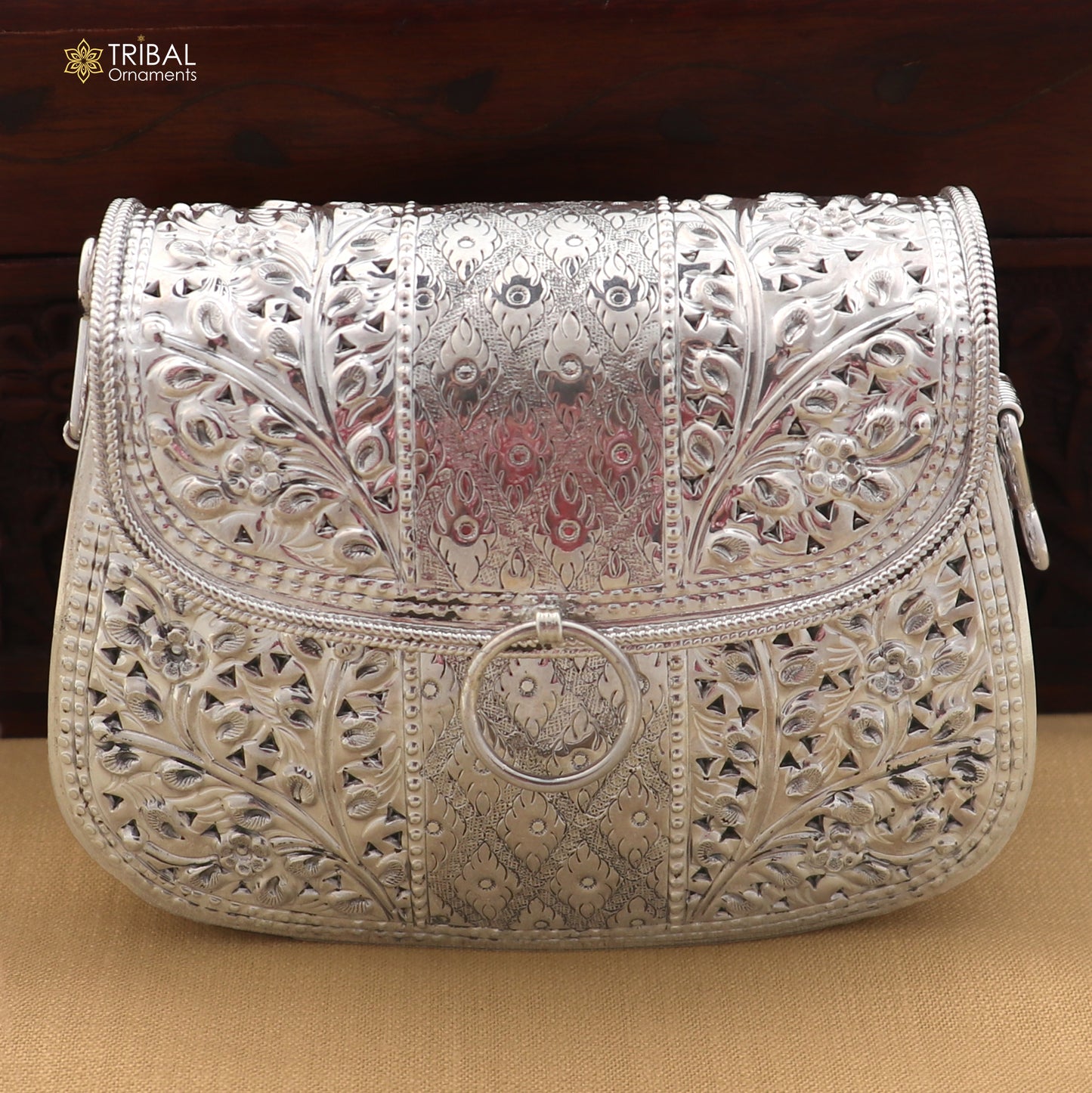 925 Sterling silver handmade hand bag/ purse /shoulder bag/Women Clutches bag003