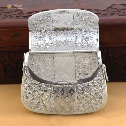 925 Sterling silver handmade hand bag/ purse /shoulder bag/Women Clutches bag003
