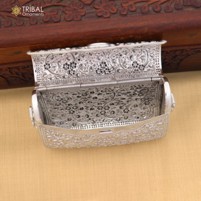 925 Sterling silver handmade hand bag/ purse /shoulder bag/Women Clutches bag004