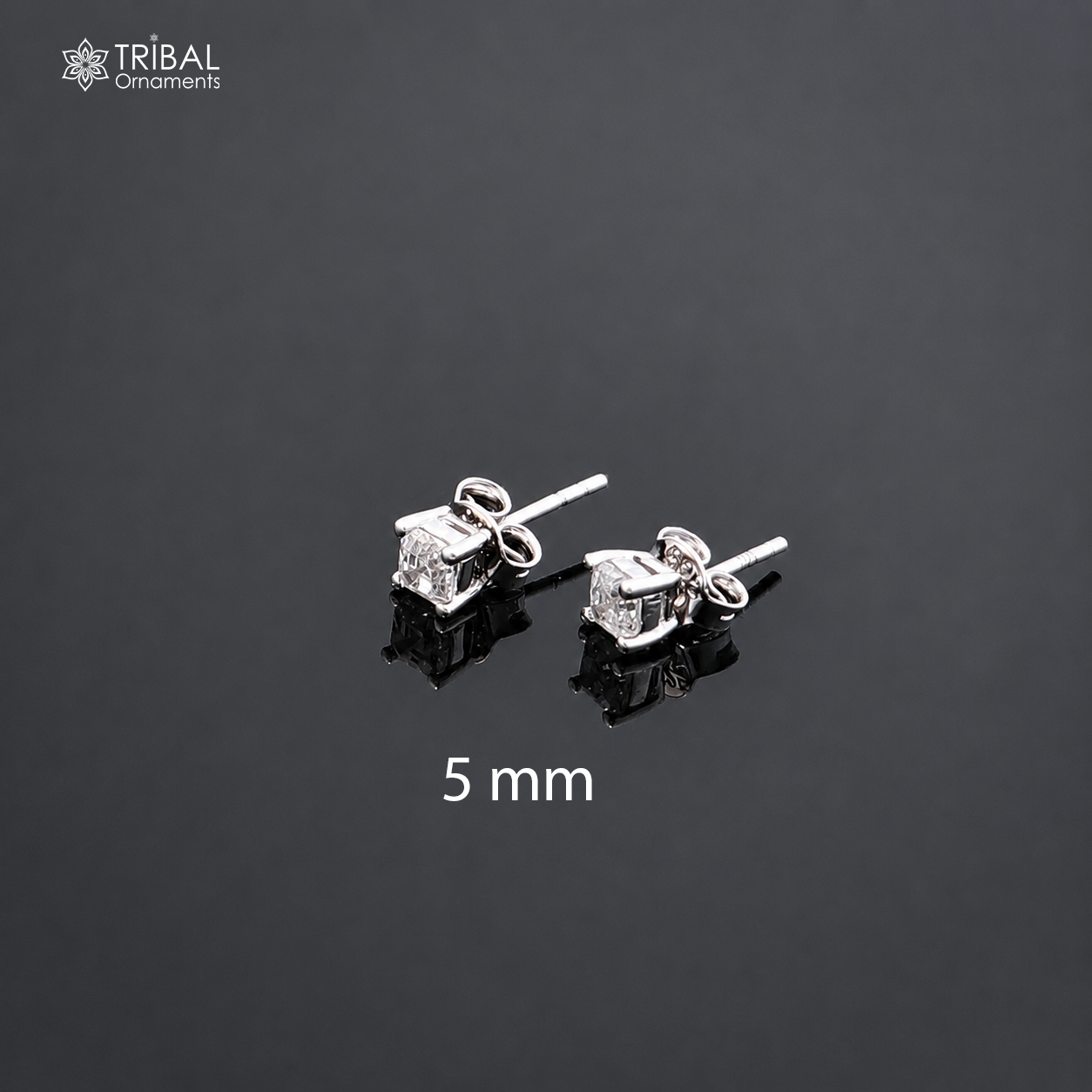 925 sterling silver gorgeous square shape white diamond stud earring best unisex jewelry er279
