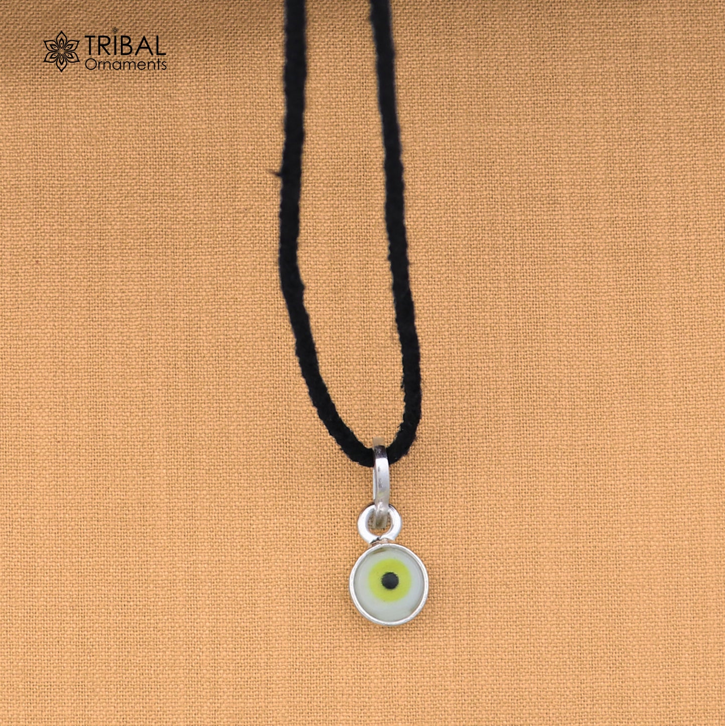 925 sterling silver evil eye pendant for girls and kids, protective jewelry, tribal ornament design, NSP1123 style