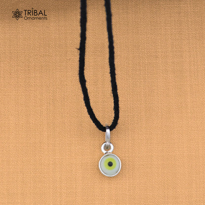 925 sterling silver evil eye pendant for girls and kids, protective jewelry, tribal ornament design, NSP1123 style