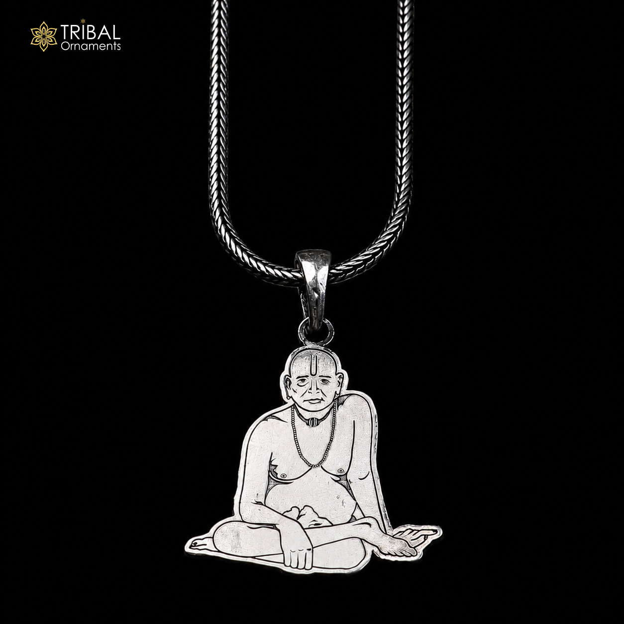 925 sterling silver Shri Swami Samarth Pendant with chain stylish jewelry nsp1133