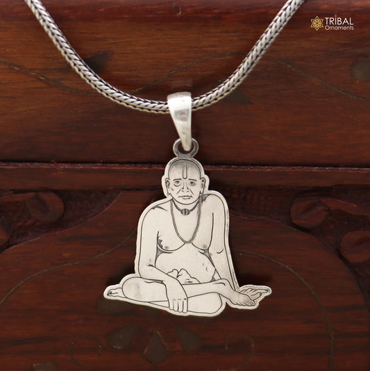 925 sterling silver Shri Swami Samarth Pendant with chain stylish jewelry nsp1133