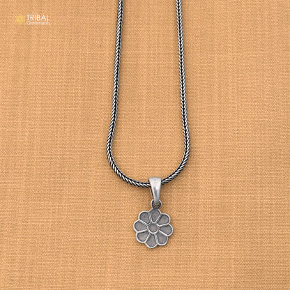 925 sterling silver flower design Pendant stylish unisex jewelry nsp1134