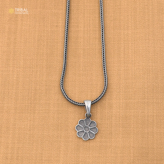 925 sterling silver flower design Pendant stylish unisex jewelry nsp1134