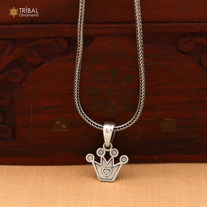 925 sterling silver crown Pendant stylish unisex  jewelry nsp1135