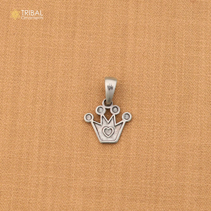 925 sterling silver crown Pendant stylish unisex  jewelry nsp1135