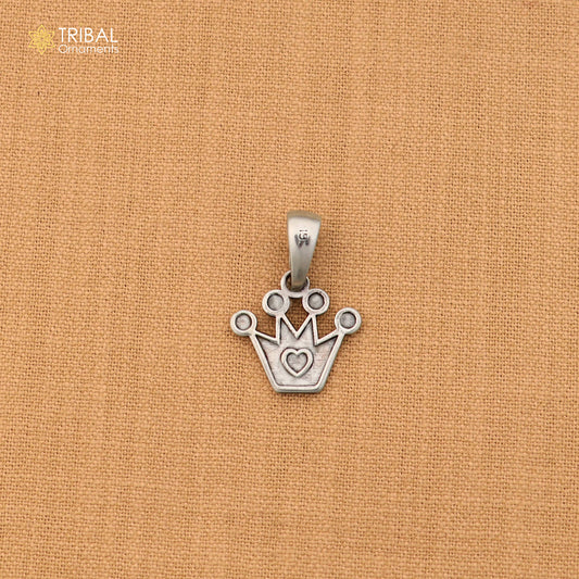 925 sterling silver crown Pendant stylish unisex  jewelry nsp1135