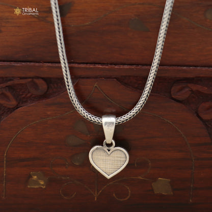 925 sterling silver heart design Pendant stylish unisex  jewelry nsp1137