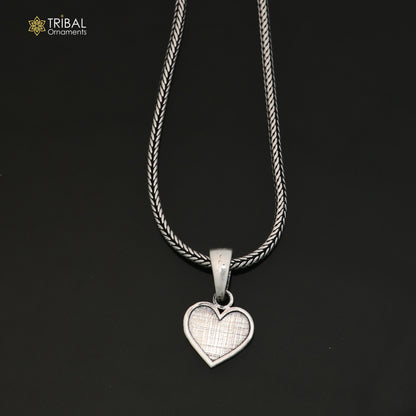 925 sterling silver heart design Pendant stylish unisex  jewelry nsp1137