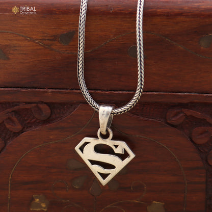 925 sterling silver superman Pendant stylish unisex jewelry nsp1138