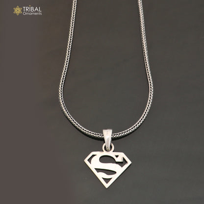925 sterling silver superman Pendant stylish unisex jewelry nsp1138