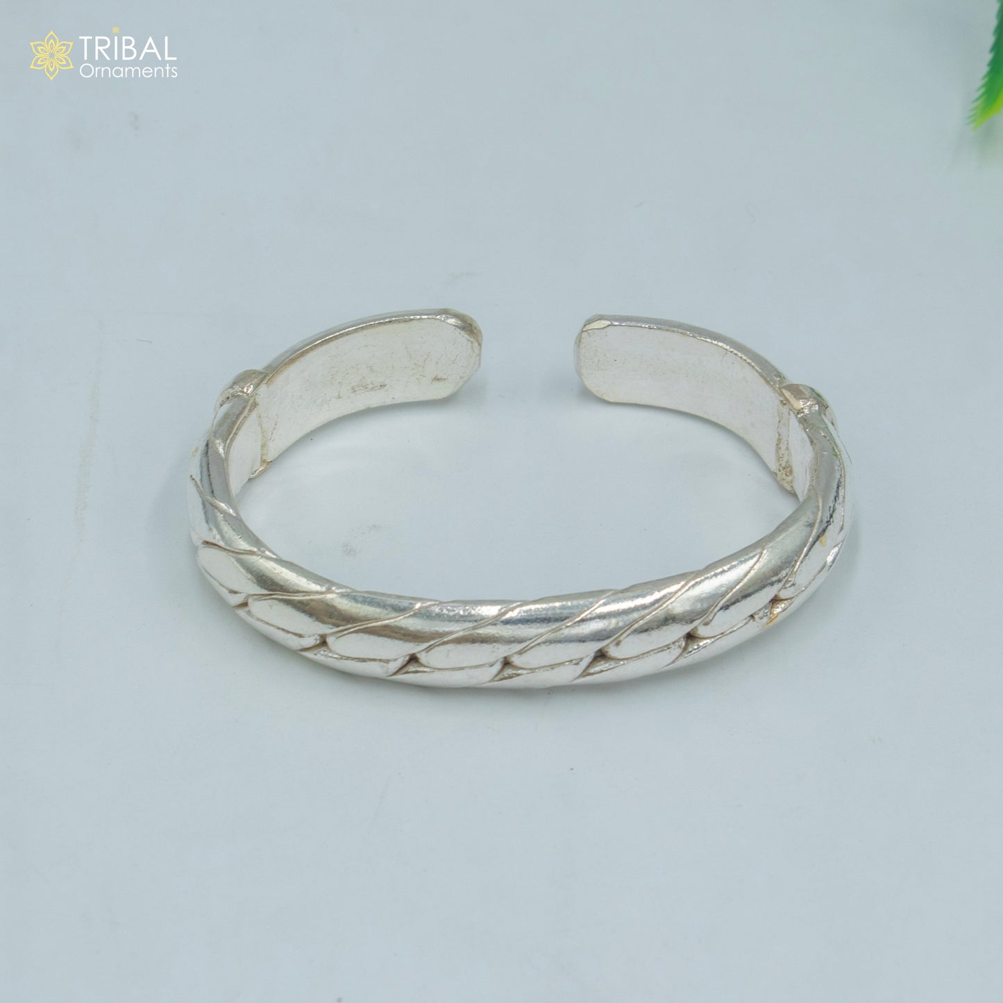 925 Solid Sterling silver heavy bangle bracelet kada men's jewelry nsk901