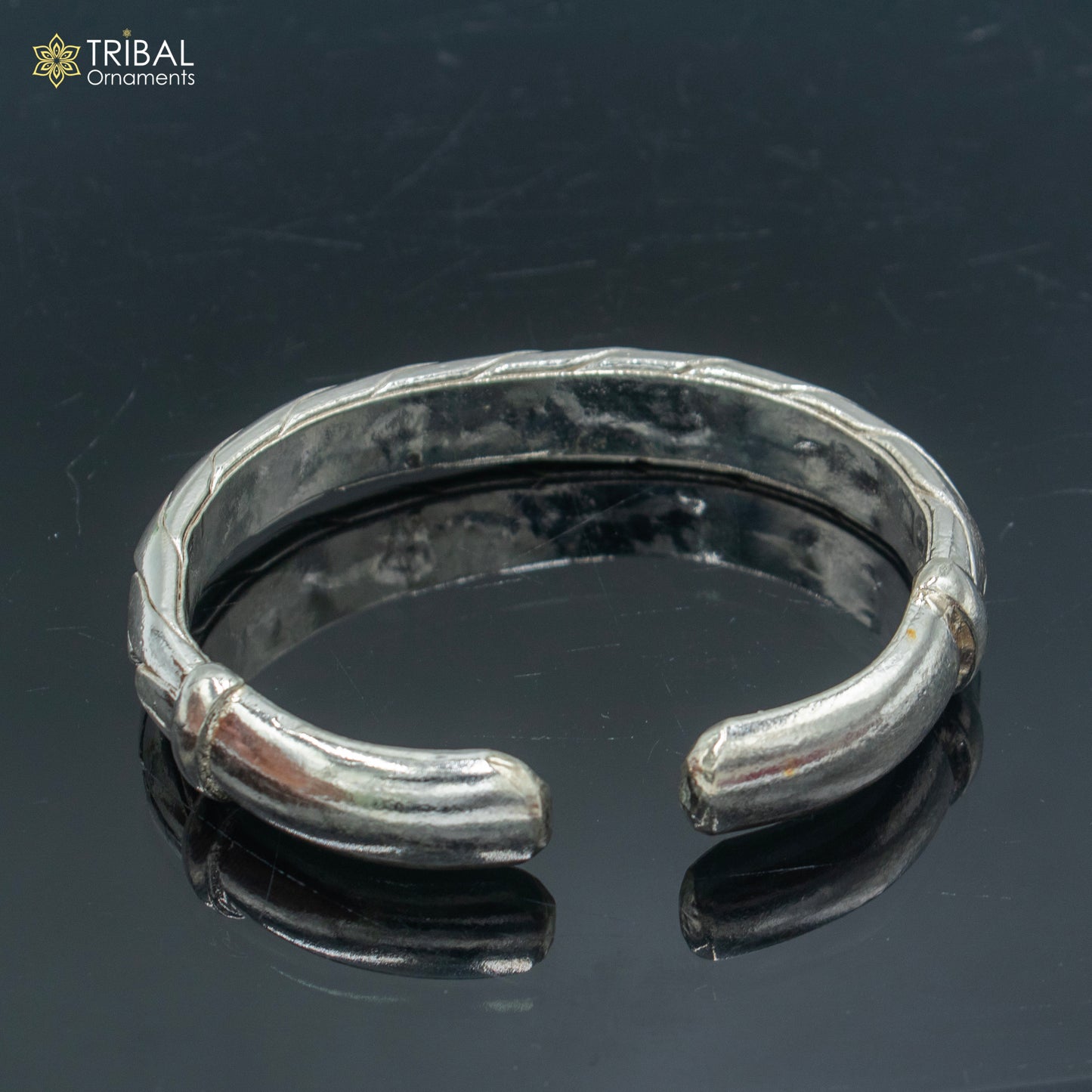 925 Solid Sterling silver heavy bangle bracelet kada men's jewelry nsk901