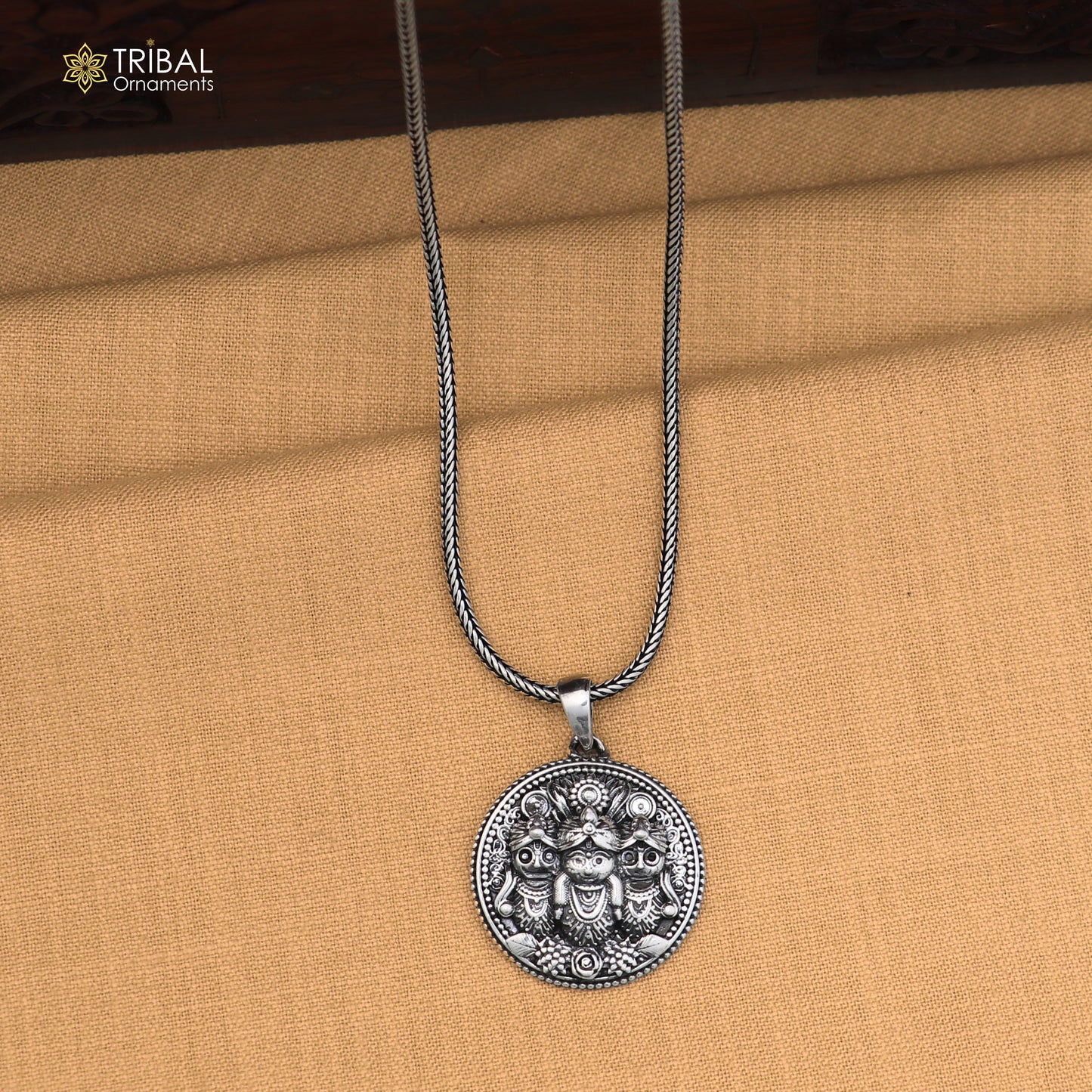 925 sterling silver Idol Shree Jagannath Pendant with chain stylish unisex jewelry nsp1140