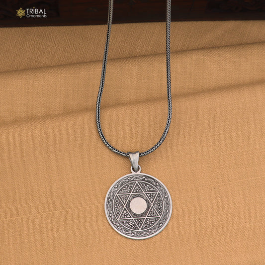 925 sterling silver star design Pendant with chain stylish unisex jewelry nsp1142