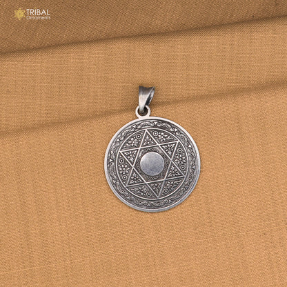 925 sterling silver star design Pendant with chain stylish unisex jewelry nsp1142