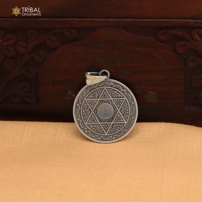 925 sterling silver star design Pendant with chain stylish unisex jewelry nsp1142