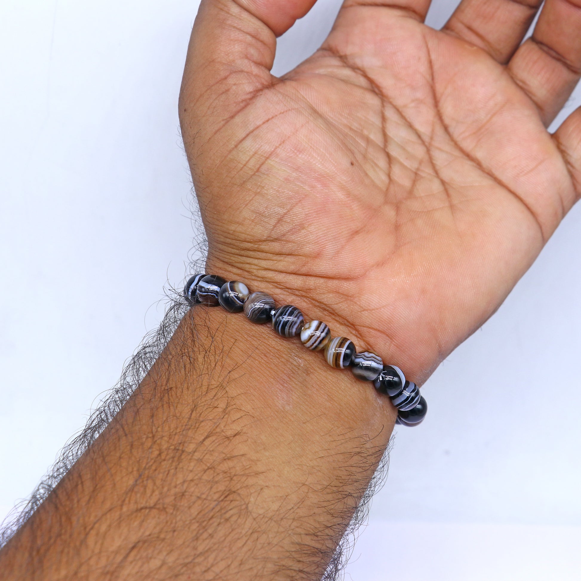 Sulemani Hakik beads, this bracelet promotes protection, emotional balance, and clarity stnbr109 - TRIBAL ORNAMENTS