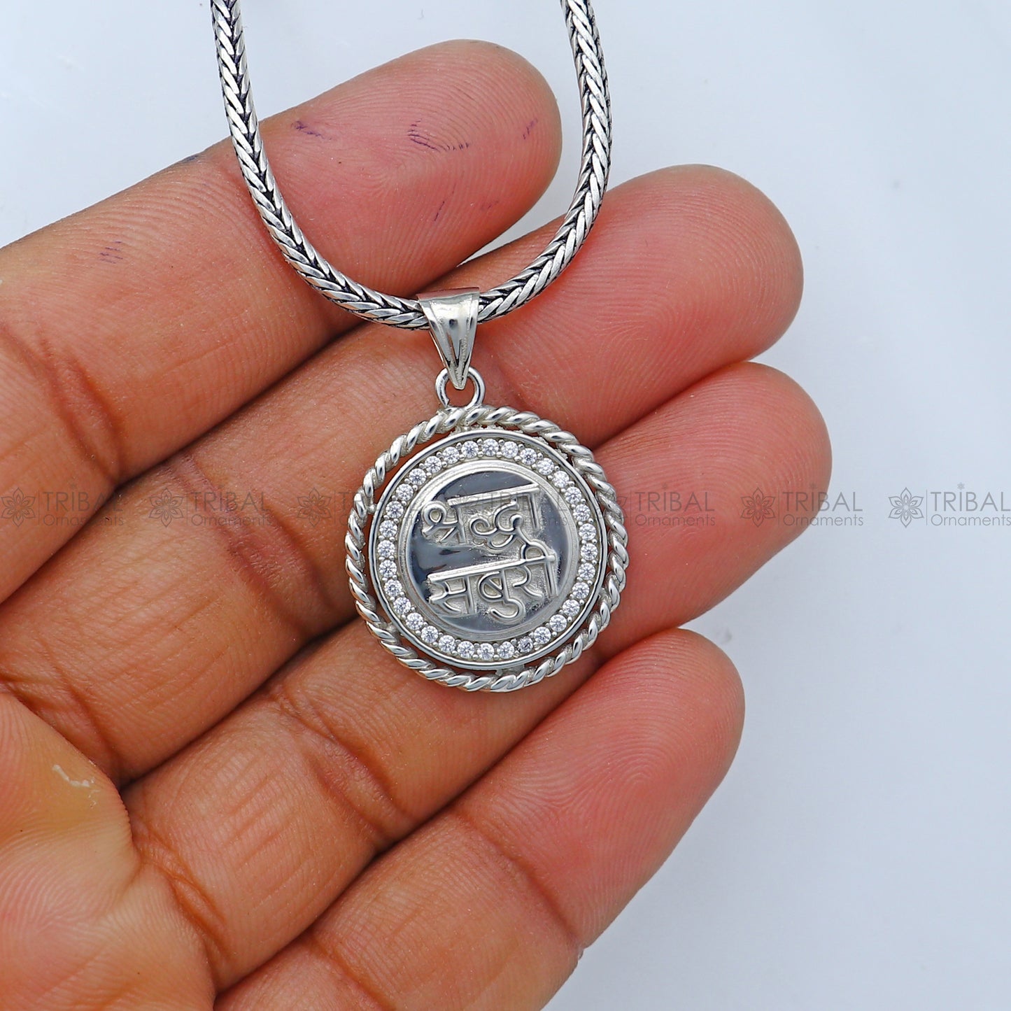 925 Sterling silver  Lord Sai baba (Shradha saburi )  pendant nsp955