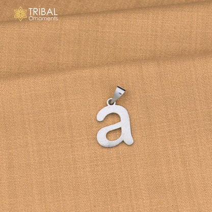 925 sterling silver A letter pendant with chain stylish unisex jewelry nsp1149