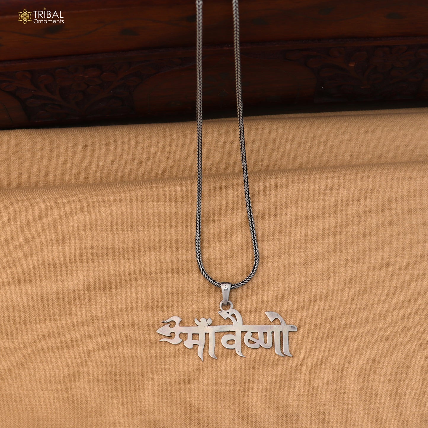 925 sterling silver Maa Vaishno pendant with chain stylish unisex jewelry nsp1151
