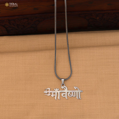 925 sterling silver Maa Vaishno pendant with chain stylish unisex jewelry nsp1151