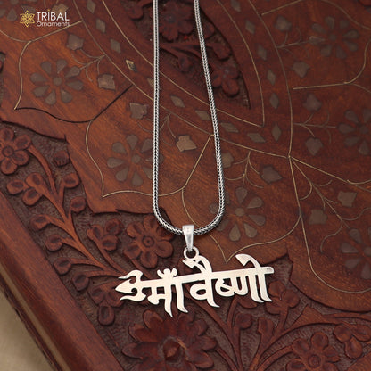 925 sterling silver Maa Vaishno pendant with chain stylish unisex jewelry nsp1151