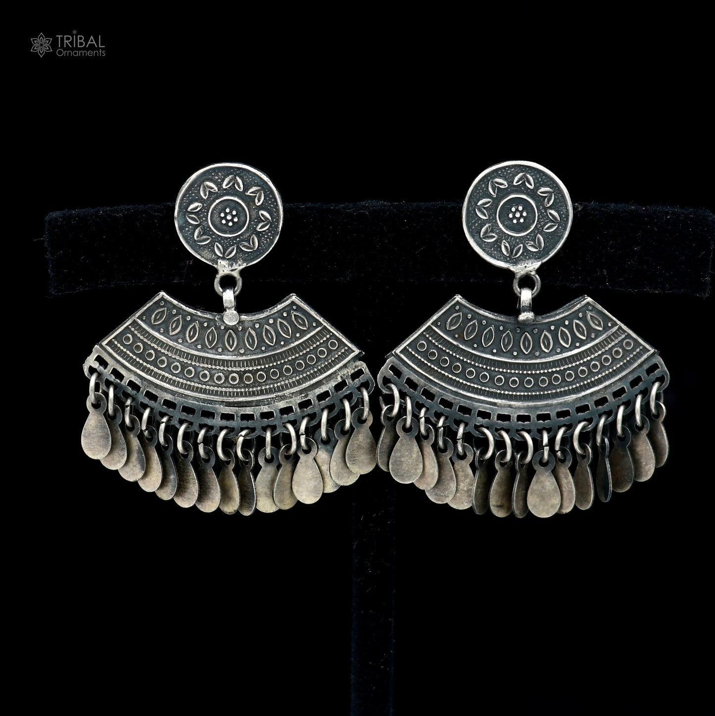925 sterling silver vintage traditional style jumka earring s1361