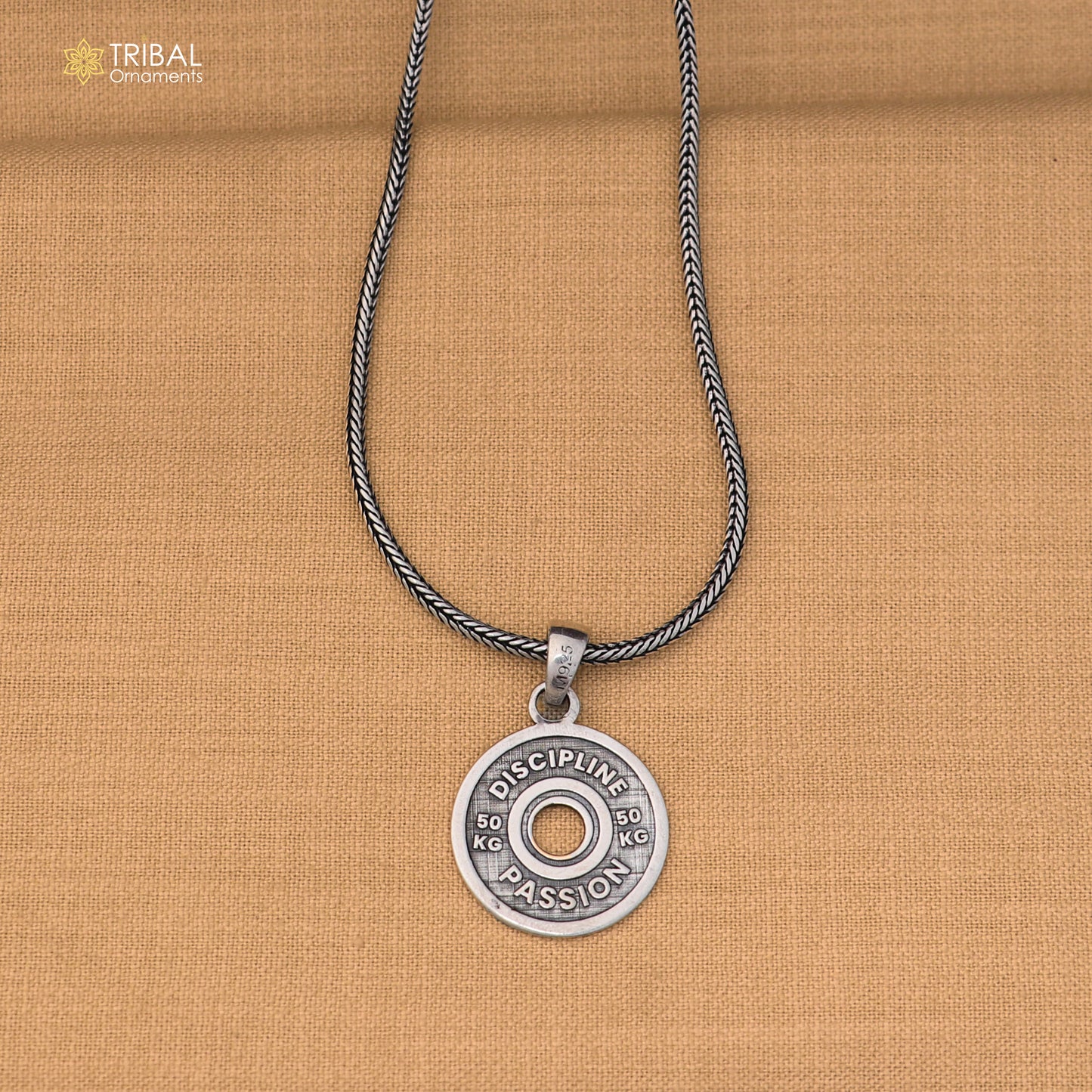 925 sterling silver round shape pendant with chain stylish unisex jewelry nsp1158