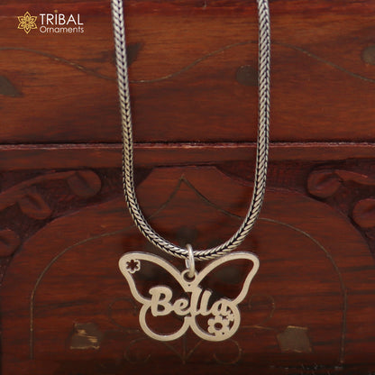 925 sterling silver butterfly design pendant with chain stylish unisex jewelry nsp1159