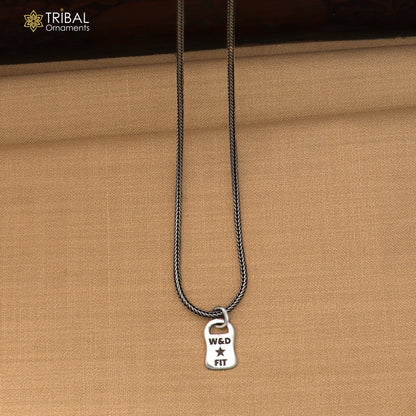 925 sterling silver stylish design pendant with chain unisex jewelry nsp1161