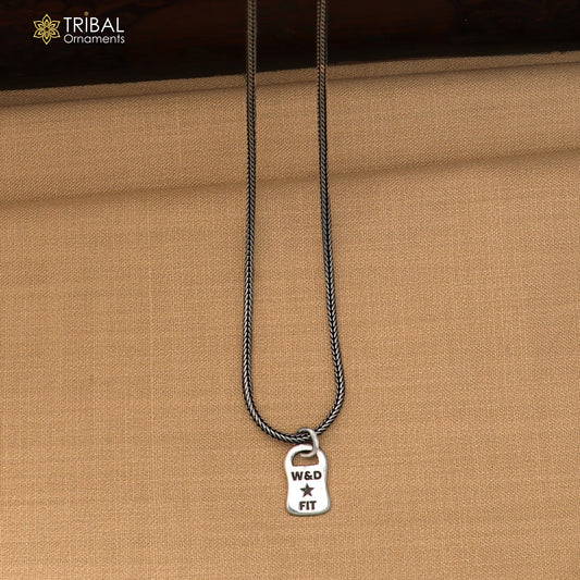 925 sterling silver stylish design pendant with chain unisex jewelry nsp1161