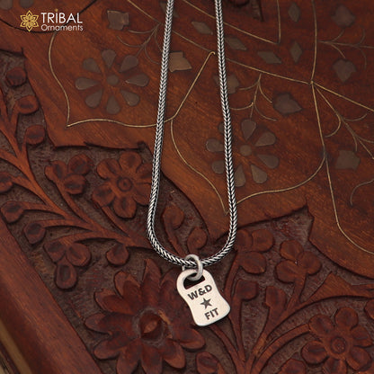925 sterling silver stylish design pendant with chain unisex jewelry nsp1161